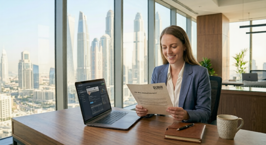 women job offer Dubai success career 2026 hired