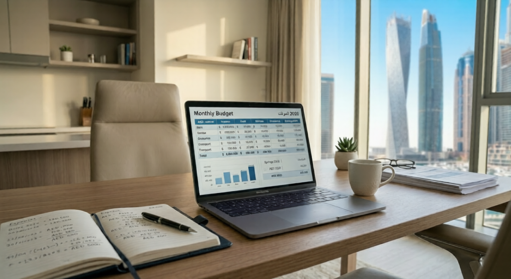 Dubai monthly budget planning expat home 2026 expenses