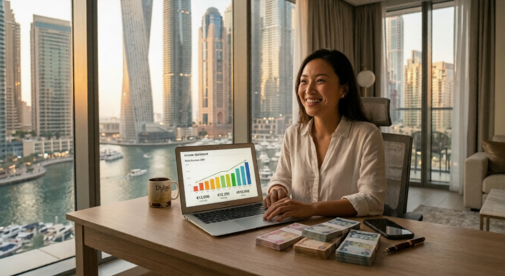 earn money in Dubai 2026 success story AED income