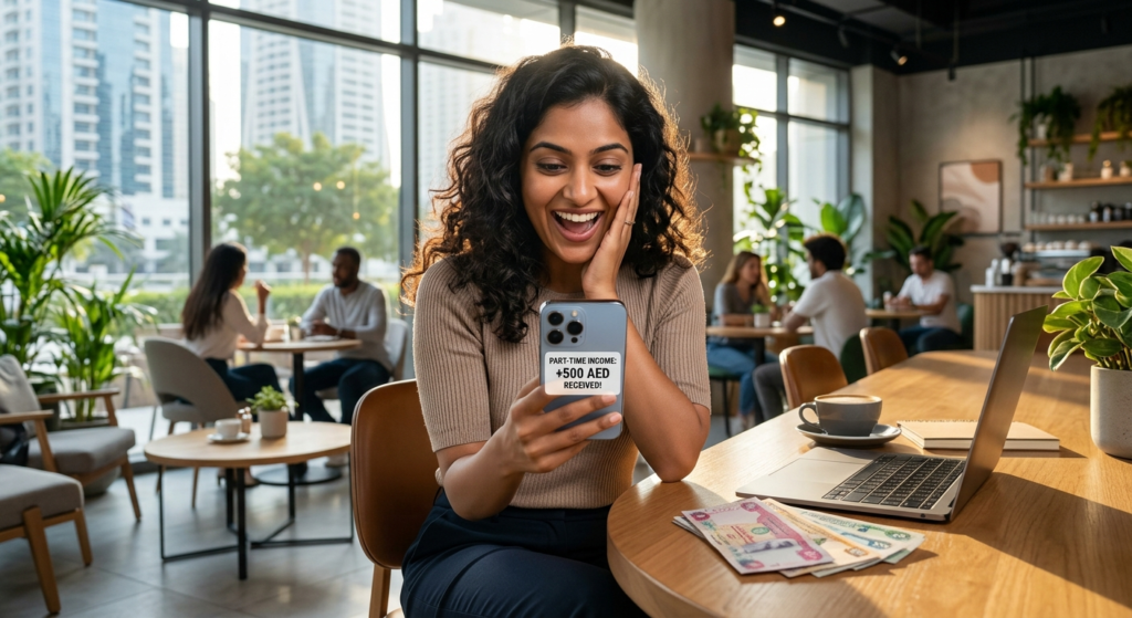 part time income Dubai 2026 earn AED flexible jobs