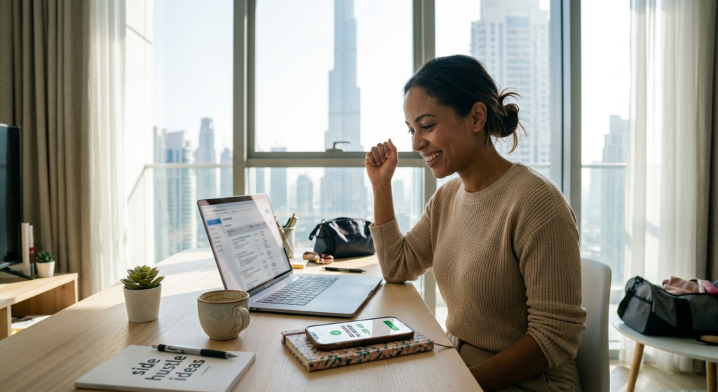 side hustles in Dubai 2026 earn extra AED without quitting job