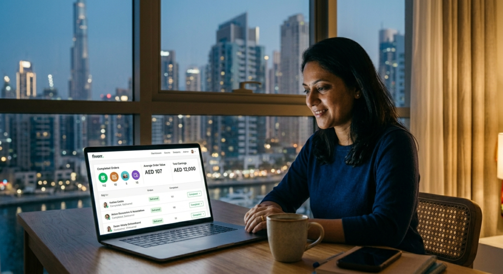 earn money on Fiverr in Dubai AED 12000 honest complete story